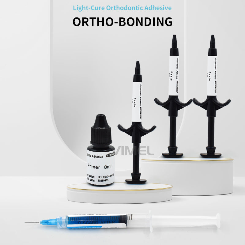 Dental Orthodontic Brackets Glue Bonding Self Cure Adhesive Paste Light-curing Resin Kit One Step Bonding 3 Syringe Kit