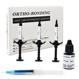 Dental Orthodontic Brackets Glue Bonding Self Cure Adhesive Paste Light-curing Resin Kit One Step Bonding 3 Syringe Kit