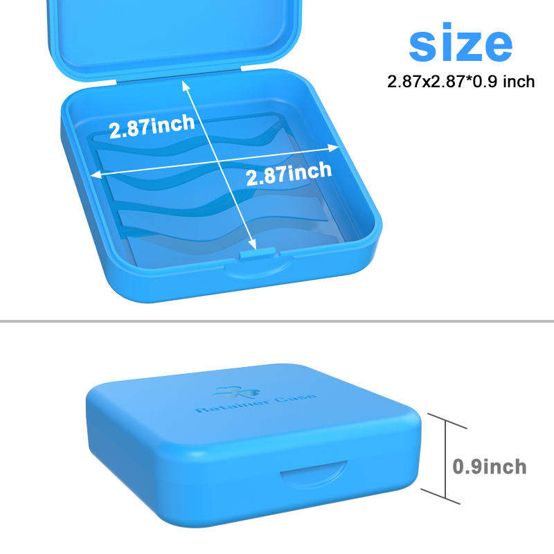 100pcs Pretty Square Retainer Case Orthodontic Aligner Retainer Cases False Tooth Storage Box