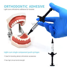 Load image into Gallery viewer, Dental Orthodontic Brackets Glue Bonding Self Cure Adhesive Paste Light-curing Resin Kit One Step Bonding 3 Syringe Kit
