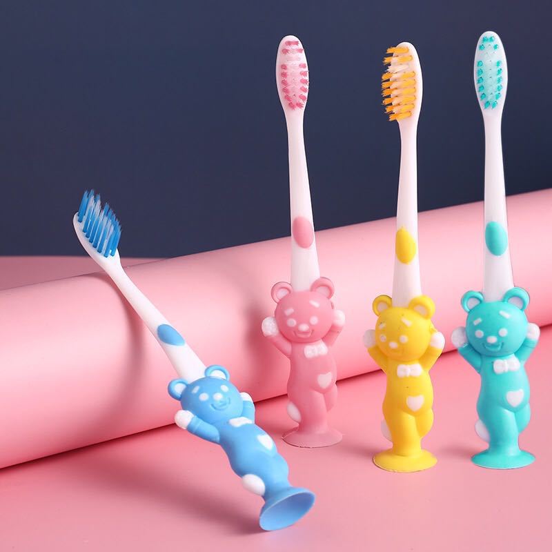 Cute Design Kid Toothbrush Smile Face Handle Baby Teeth Brushing