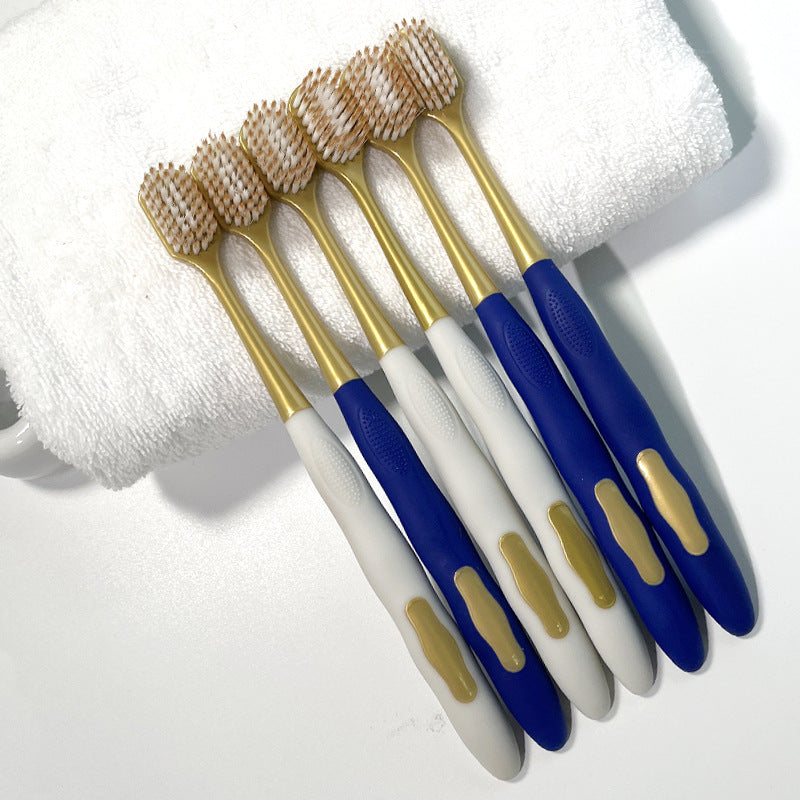 6pcs Toothbrush Manufacturer Custom Logo Soft Bristle Silicone Handles Remove Plaque Toothbrush