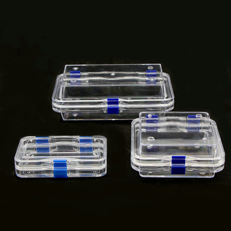 100pcs Dental Retainer Case Plastic Membrane Teeth Storage Box With Film