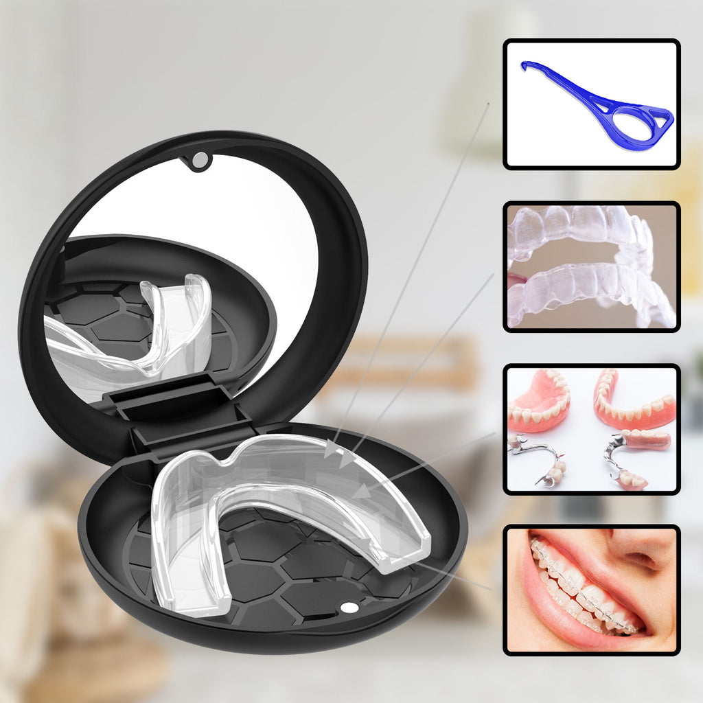 100pcs Aligner and Retainer Case with magnet for Denture Teeth Mouth Guard Storage Round Shape Box Storage