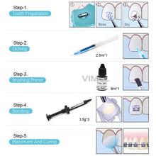 Load image into Gallery viewer, Dental Orthodontic Brackets Glue Bonding Self Cure Adhesive Paste Light-curing Resin Kit One Step Bonding 3 Syringe Kit