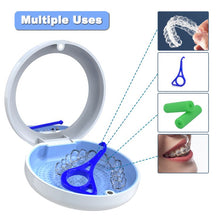 Load image into Gallery viewer, 100pcs Retainer Case with Mirrior, Cute Galvanise Design Retainer Holder Case, Slim Aligner Case with Removal Tool, Magnetic Closure, Convenient Orthodontic Case for Invisalign/Night Guard/Mouth Guard