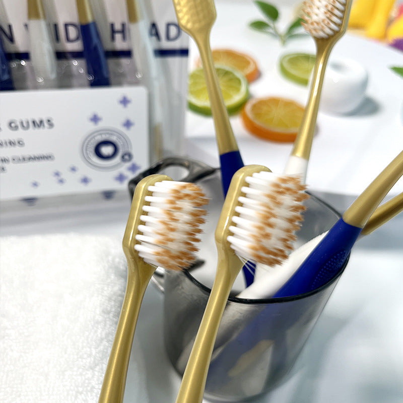 6pcs Toothbrush Manufacturer Custom Logo Soft Bristle Silicone Handles Remove Plaque Toothbrush