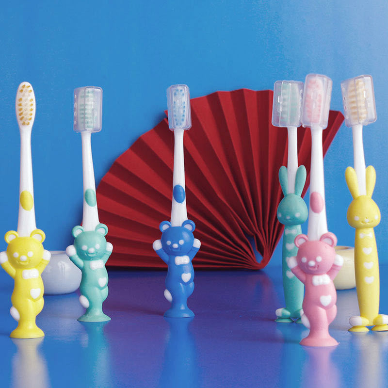 Cute Design Kid Toothbrush Smile Face Handle Baby Teeth Brushing