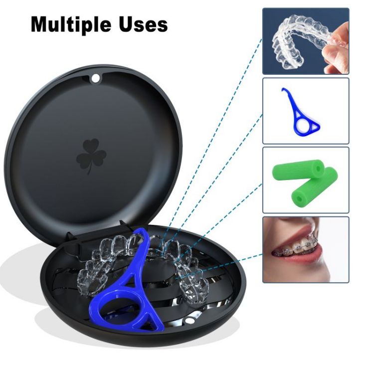 100pcs Retainer Case,  Mouth Guard Case, Black Denture Case, Mouthguard Case, Retainer Box, Denture Box for Disassembly of Oral Care.