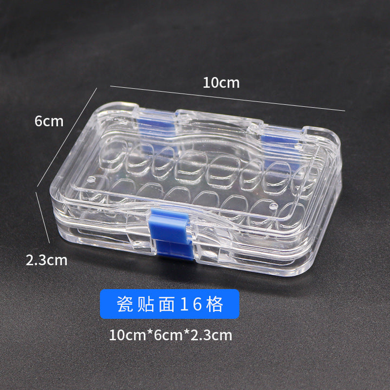 100pcs Dental Retainer Case Plastic Membrane Teeth Storage Box With Film