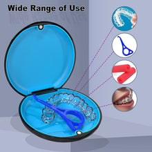 Load image into Gallery viewer, 100pcs Retainer Case Orthodontic Dental Case Slim Braces Case, Mouth Guard Case, Denture Case, Teeth Aligner Case, Night Guard Case Container Storage Holder Black