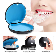 Load image into Gallery viewer, 100pcs Retainer Case Orthodontic Dental Case Slim Braces Case, Mouth Guard Case, Denture Case, Teeth Aligner Case, Night Guard Case Container Storage Holder Black