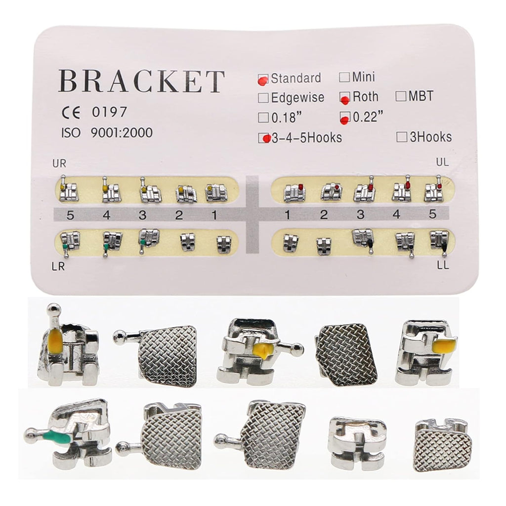 100sets dental Brackets 0.022 Hook 3-4-5 Ro-th Standard