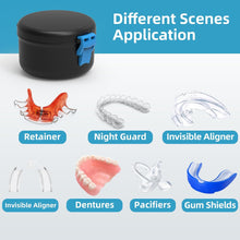 Load image into Gallery viewer, 100PCS Leak-Proof Denture Bath Cup for Travel, Denture Cup for Soak Dentures, Retainer Cleaning Case with Strainer