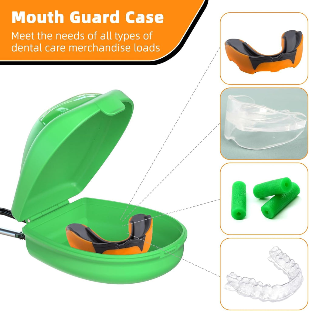 100pcs Mouthguard Case Sports, Specialized Football and Basketball Mouthguard Cases, Students, Adults and Seniors Universal Sports Mouthguard Case